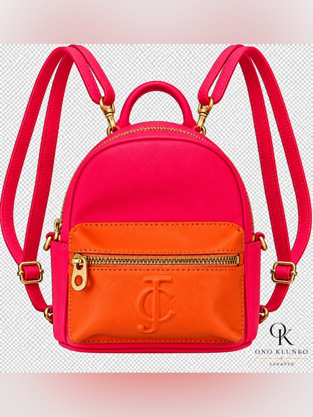 Juicy Couture 100% Genuine Leather, Colour-Block, Mini Backpack